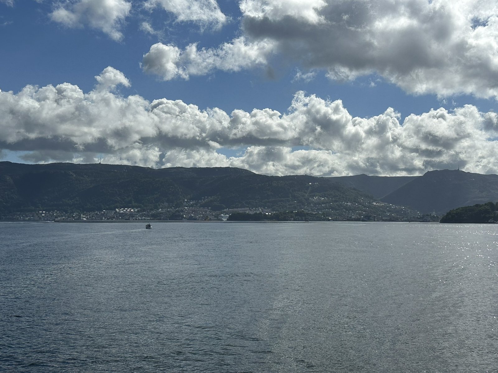 The city under its mountains, from the byfjord