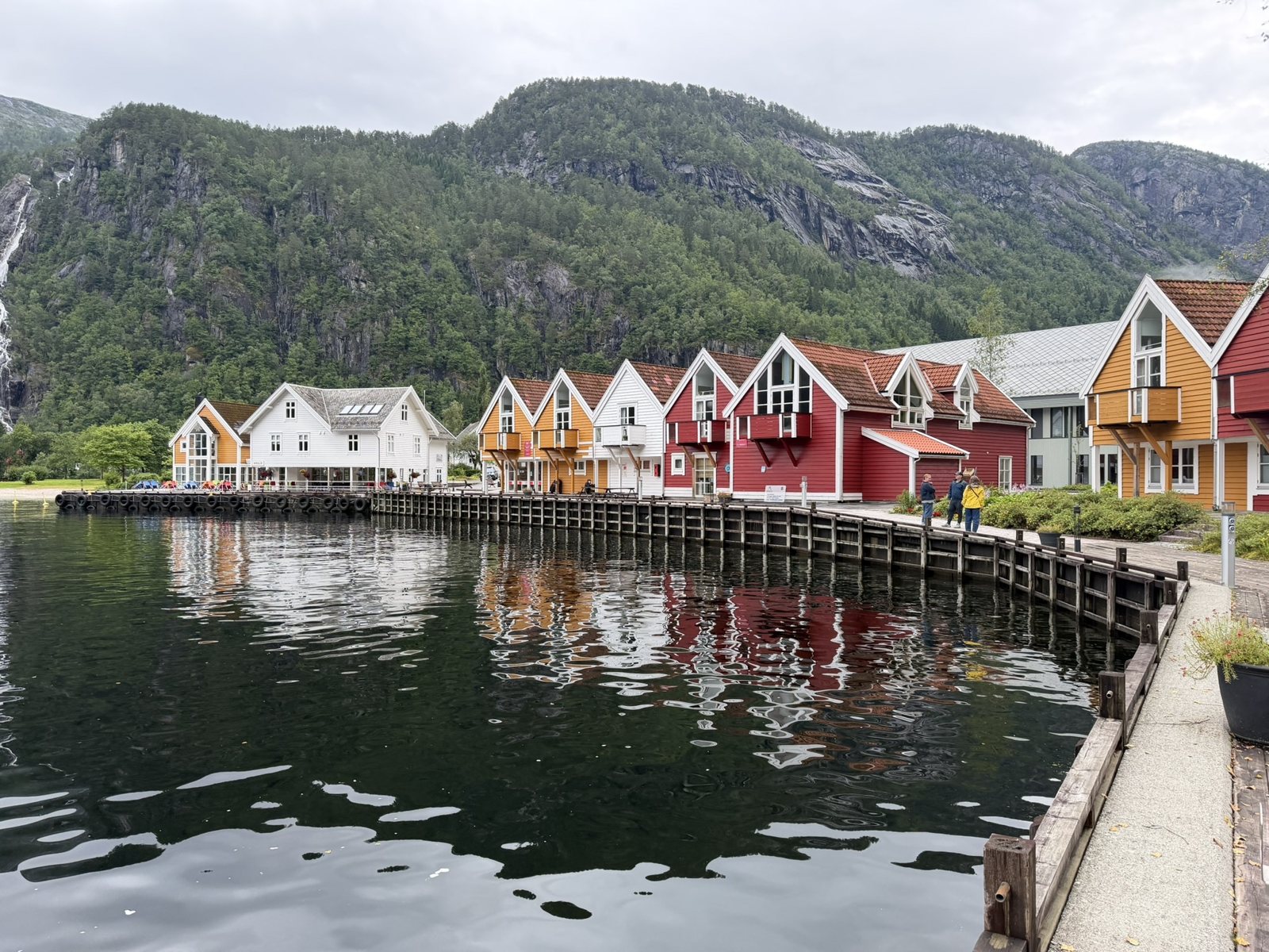 The boathouses at the head of the fjord