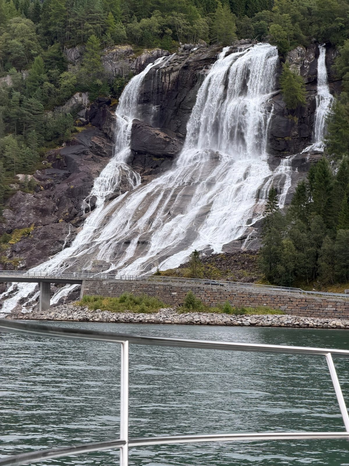 Furebergfossen from the foredeck