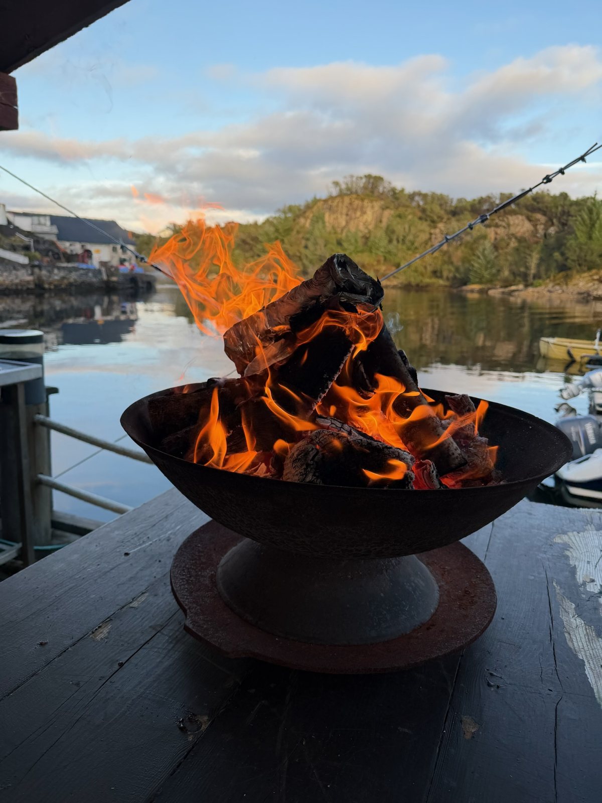 Fire on a quiet holm