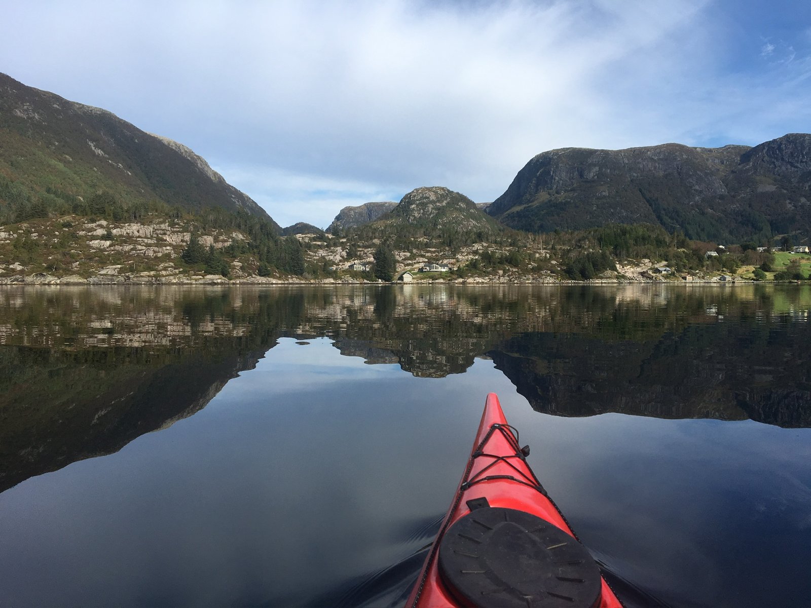 Kayaks off the stern